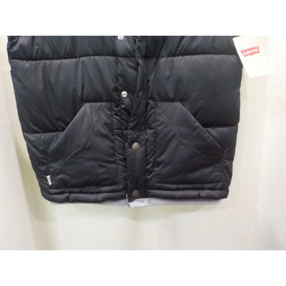 NWT Levi's Quilted Vest Snap Front Embroidered Youth Boys 10-12 Yr - Picture 3 of 7